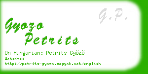 gyozo petrits business card