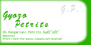gyozo petrits business card